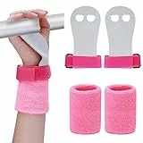 Abeillo Griffpads Kinder, Cross Training, Gymnastik, Pull Up Grips für Kinder, Hand Grips Leder Trainingshandschuhe und Handgelenk Bandagen Fitness Set für Mädchen Jugend (Rosa, S)