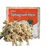 Yilotuce 155g Sphagnum Moos für Pflanzen, Premium Komprimiert Sphagnum Moos für Orchideen