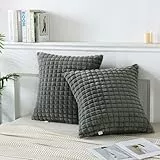 ZTYROLJ 1er Set Plüsch Kissenbezüge, Super Soft Zierkissenbezüge 80x80 cm, Plaid Dekokissen Kopfkissenbezug Couchkissen Deko Bezug für Sofa Wohnzimmer Schlafzimmer