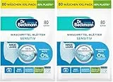 Dr. Beckmann Waschmittel-Blätter Sensitiv Baumwollblüte | Wirkt ab 20 °C | 80 Blätter (Packung mit 2)