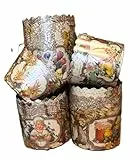 10er Set Osterbrot Back Papier Einwegbackform Osterkuchen Kulitsch D11cm / 500ml