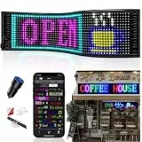 JDVOOTD Flexibler LED Anzeigetafel, 47.5 x 12cm Programmierbare RGB-Laufschrift per Bluetooth Smart App, Personalisiert für Bar, Werbung, Restaurant, Store, Party Dekoration
