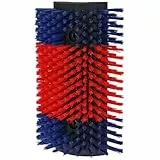 Kerbl Halbrunde Kratzbürste XL, Bürste zur Fellpflege, blau-rot, Nr. 293105