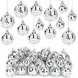 36 Stück Mini Discokugel Set, 3 Größen Gemischt Spiegelkugel Discokugeln Set, Mini Discokugel Deko 2cm 3cm 4cm, Silber Discokugel Klein für Weihnachtsbaum Hochzeit Geburtstagsfeier Dekoration