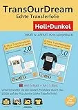 TransOurDream A4X (5+5) Blatt+1 A3 Silikonpapier, Echte Transferfolie Bügelfolie Hell+Dunkel Inkjet/Laser, T-Shirt Transferpapier (durchscheinend +Weiss Folie), für Textilien, Textilien Aufbügeln