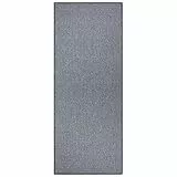 Hanse Home BT Carpet Bouclé Läufer – Küchenläufer rutschfest Teppichläufer Flachgewebe Kurzflor Teppich Küchenteppich für Flur, Küche, Wohnzimmer, Badezimmer, Bad – Grau, 67x150cm