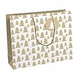 Clairefontaine X-29544-6C - Geschenktüte shopping 37,3x11,8x27,5 cm, 210g, 100% Recycling Kraftpapier, umweltfreundlich, 1 Stück, Lovely home green