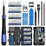 STREBITO feinmechaniker schraubendreher set,64-teilig mit Hex Pentalobe,Mini schraubenzieher magnetisierten Bits für Computer, PC, Laptop, MacBook, Tablet, Telefon, Spielkonsolen, Controller, Brillen