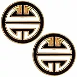 LOVE SHOES Damen 2 Schuhclips gold schwarz elegant Schmuck Clip Schuhe Saint Honore