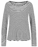 Marc O'Polo Denim Damen Langarmshirt aus Bio-Baumwolle gestreift, Blau (Multi/Scandinavian Blue), S