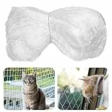 BluVast Katzennetz, Balkon Netz Katze, 5x5m Katzennetz Weiss, Katzennetz Geeignet für Balkone Treppen Fenster Terrassen
