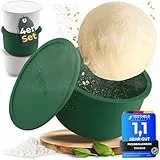 Teigbar« Pizzaballenbox mit Deckel, 4er Set - platzsparende Teigbox aus löse-leichtem Silikon - bis zu 350g Pizzateig Box mit Deckel, Pizza Box - Grün/Weiß - Ø13cm