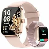 Smartwatch Damen mit Telefonfunktion,1.85' HD Uhren Damen mit Herzfrequenz Schlafmonitor SpO2 Schrittzähler,110+ Sportmodi Fitnessuhr,IP68 Wasserdichte Smart watch Kompatibel für iOS/Samsung/Android