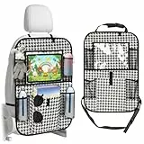 Tryone Tablet Halterung Auto Kopfstütze, Universal Tablethalter Auto Mitte für 4.7-13 Zoll iPad/Switch/Kindle/Handy, Reise Accessoire mit Getränkehalter & Aufbewahrung, Ideal für Kinder