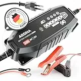 ABSINA 3,8 A Batterieladegerät KFZ für 6V & 12V Blei Batterie bis 120Ah & 12,8V Lithium - Ladegerät Autobatterie - AGM Ladegerät 12V für Auto Motorrad Wohnwagen - Erhaltungsladegerät