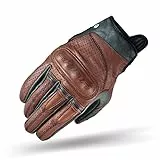 Shima CALIBER Herren Retro Vintage Custom Sommer Motorradhandschuhe, Braun, L