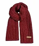 FORVEVO Winter Schal Herren Damen,Warm Strickschal,Weich Winterschal Unisex,Verschiedene Aktivitäten Drinnen und Draußen（WeinRot）