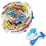 Desamvap Bey Brust Tops B-171 Kampfkreisel Metal Fusion Superking Triple DB Bey Layer Booster Right Spin Battle Kreisel Spielzeugset mit Starter und Griff, Geburtstag Kinder Spielzeug
