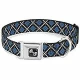 Buckle Down pc-w30101-nl Argyle Schwarz/Grau/Türkis Kunststoff Clip Halsband