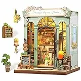 Cutefun Book Nook, DIY-Bücherregal-Miniatur-Bausatz für Erwachsene, Booknook Flower Shop 3D-Holzpuzzles Bastelgeschenke für Frauen und Bücherliebhaber (Champs-Élysées Florist)