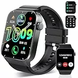 VKROBAG Smartwatch für Damen und Herren, Herzfrequenz- und Schlafüberwachung 1,85 Zoll Smartwatch mit Bluetooth-Anrufen, 110+ Sportmodi
