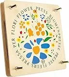 Small Foot Blumenpresse aus Holz, leicht bedienbare Presse zum Trocknen von Blättern und Blumen, ab 3 Jahren, 8172, Braun