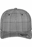 Flexfit Damen und Herren Baseball Caps Glen Check Cap, Black/White, L/XL