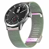 Hiseus Metall Armband Kompatibel mit Withings ScanWatch 42mm, Edelstahl Verstellbarer Ersatzarmband Kompatibel mit Withings Steel HR 40mm/Steel HR Sport Armband (Bunt)