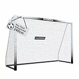 HUDORA Fußballtor Pro Tect Advanced – Outdoor Fußballtor mit Netz und wetterfester Ummantelung für Kinder/Erwachsene – Einfacher Aufbau im Garten – Hochwertige Torwand mit Reiß- und Klettverschlüssen