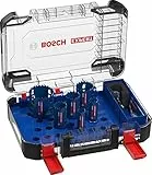 Bosch 6x EXPERT Tough Material Lochsäge Set (für Holz mit Metall, Ziegelstein, Ø 22-68 mm, Professional Zubehör Bohrmaschine/Schrauber)