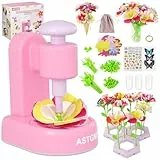 ASTGMI DIY Blumen Bastelset Kinder, Blumen Basteln Spielzeug mit Blumenmaschine, DIY MädchenSpielzeug 3 4 5 6 Jahre, Stoff BlumenBastel Set, Geburtstag Weihnachten Geschenk für Mädchen ab 3+ Jahre