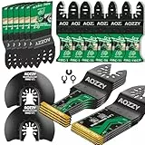 25Tlg multitool sägeblätter kit Universal Oscillating Tool Accessories mit 5 Titansägeblätter für Metall,Holz und Kunststoff,für DIY-Heimwerker,Kompatibel mit Bosch,Milwaukee,Dewalt größerer Präzision