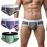 BAJAOEY Unterhosen Herren Slips Weich bequem Männer Slip Atmungsaktive Unterwäsche 3er Pack