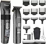 Hatteker Profi Haarschneidemaschine Set Haarschneider Pflegesets Barttrimmer Bartschneider Herren T-förmiger Trimmerkopf T-blade Trimmer Präzisionstrimmer IPX7 Wasserdicht