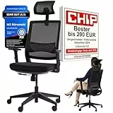 VALKENSTOL M2 Bürostuhl Ergonomisch Testsieger, Einstellbarer für maximale Bewegungsfreiheit, Rückenfreundliche Bürostühle, Lendenwirbelstütze Schreibtischstuhl für Büro und Home Office Chair