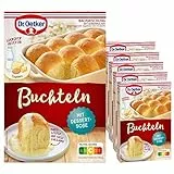 Dr. Oetker Backmischung Buchteln 6er Pack (6 x 537 g) – vegetarischer Genuss mit herbstlichem Hefegebäck und Bourbon-Vanille-Soße