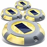 Siedinlar Solar Bodenleuchten Solarlampen für Außen Solarleuchten Warmweiß LED Licht wasserdichte für Garten Rasen Auffahrt Weg - 4 Stück
