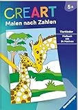 Ravensburger CreArt Malen nach Zahlen ab 5: Tierkinder, Malbuch, 24 Motive