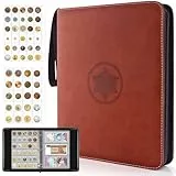 JoyHood Münzalbum - 400 Taschen Münzsammlung + 15 Taschen Banknoten, Münzsammelbuch für Münzen Währung Sammlung Lieferungen, Geschenke für Münzsammler