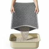Kaxionage Katzenklo Matte, 38,1 x 61 cm, Wabenmuster, doppellagig, wasserdicht, urinfest, Katzenstreumatte, leicht zu reinigen, Streukontrolle (38,1 x 61 cm, 1 Stück, grau 1 Pack)