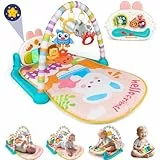 nicknack Spielmatte für Baby mit Klavier, Musik & Lichtern – Spielbogen, Tummy Time Activity Center & Sensorische Spielzeuge für Neugeborene Kinder Baby Spieldecke, Geschenk ab 0 to 3 6 9 12 Monate