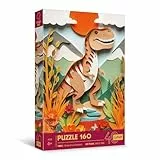Trefl - Puzzle mit 3D-Effekt, Dinosaurier - 160 Elemente - 40 Jahre Trefl, Bunte Puzzles mit Tieren, für Kinder ab 6 Jahren