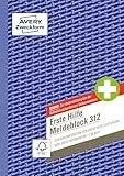 AVERY Zweckform 312 Erste Hilfe Meldeblock nach DGUV Information 204-020 (A5, 50 Originale, Verbandbuch zur Dokumentation von Unfällen/Hilfeleistungen im Betrieb, von Rechtsexperten geprüft)