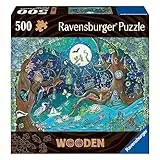 Ravensburger Wooden Puzzle 17516 - Fantasy Forest - 500 Teile Holzpuzzle für Erwachsene und Kinder ab 14 Jahren, mit stabilen, individuellen Puzzleteilen und 40 kleinen Holzfiguren (Whimsies)