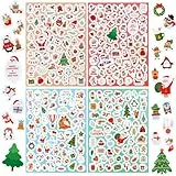 Weihnachtssticker Set，Naler Weihnachten Sticker Selbstklebend Weihnachtsdeko für Karten Scrapbooking Tagebuch Fotoalben Fotoalbum Geschenk Verpackung Briefe