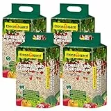 Floragard Erdbeer- und Gemüsemulch – Nachhaltiger Mulch aus Miscanthus, pestizidfrei, Unkrautreduktion und vielseitige Anwendung für Garten und Kleintiere 4x20 Liter