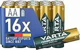 VARTA Batterien AA, wiederaufladbar, 16 Stück, Akku, Power on Demand, 2100 mAh Ni-MH, vorgeladen, sofort einsatzbereit [Exklusiv bei Amazon]