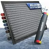Bodenständig Fußmatte außen - extrem rutschfest & langlebig - Fußabtreter außenbereich grau 60x90cm - Türmatte in Perfekter Größe für die Haustür - Fussmatte aussen - Türvorleger gestreift