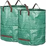 GardenMate 2X 500L Gartensack Professional mit doppeltem Boden - Laubsack Gartenabfallsack stabil - Gartensäcke - Laubsäcke, Grünschnittsäcke faltbar, groß, robust aus Polypropylen-Gewebe 150GSM