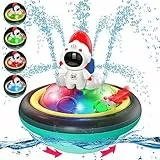 CRIOLPO Badewannenspielzeug, Wasserspielzeug mit Licht Badespielzeug ab 1 2 3 Jahre, Badewanne Spielzeug mit Automatische Induktion, Spray Wasser Spielzeug Geschenke für Baby Jungen Mädchen